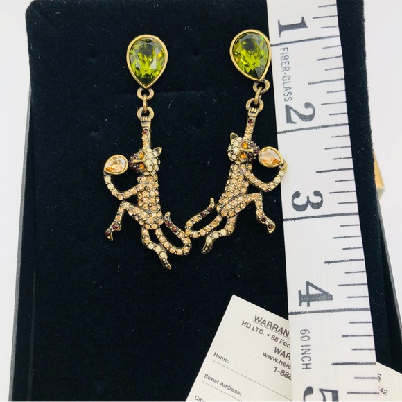 Heidi Daus Swarovski Crystal Monkey earrings - Picture 5 of 6